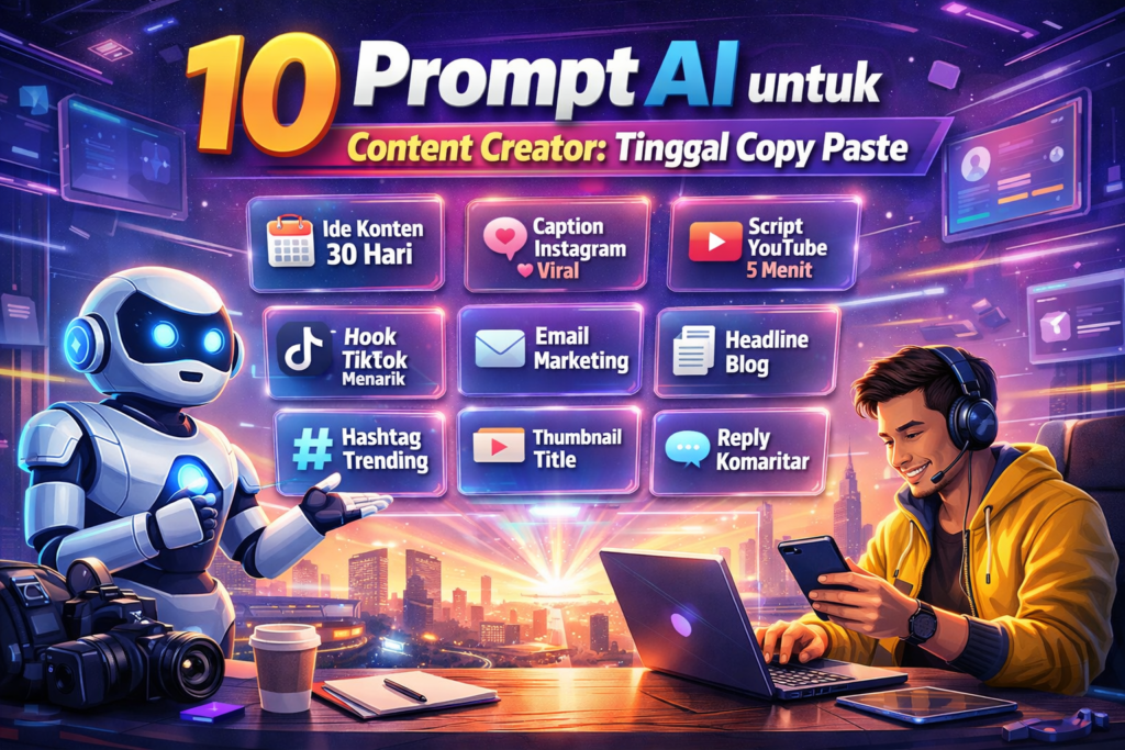 10 Prompt AI, untuk Content Creator, tinggal Copy Paste!